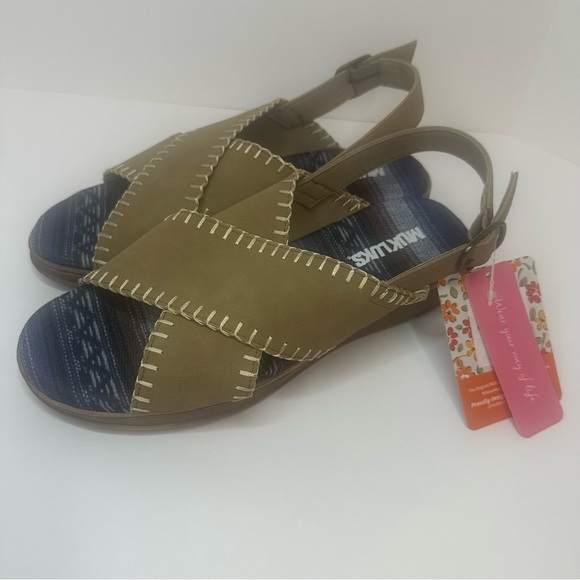 MUK LUKS City Highrise Women’s Taupe Platform Sandals Size 10 - Picture 4 of 8